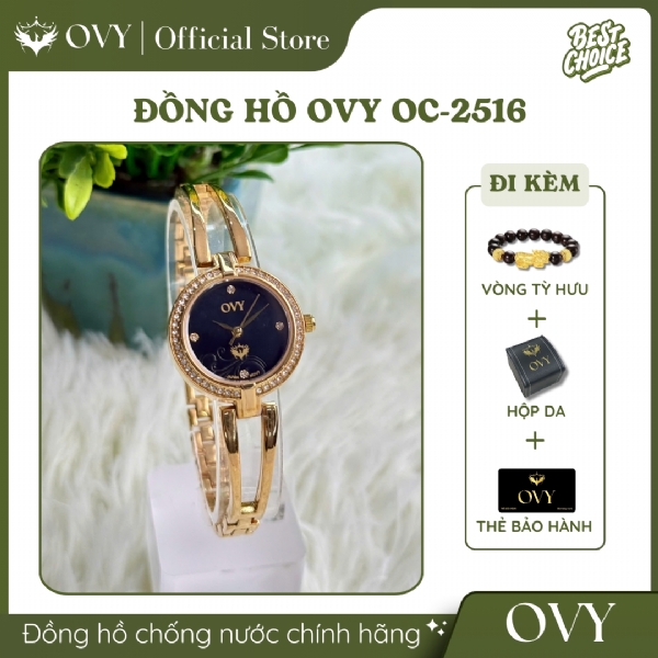 Đồng hồ Nữ OBSIDIAN GOLD CHARM OVY OC-2516 Đồng hồ Nữ OBSIDIAN GOLD CHARM OVY OC-2516